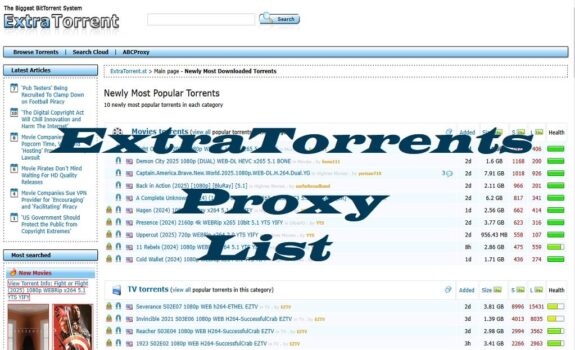 ExtraTorrents Proxy List